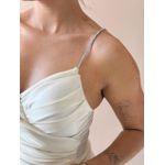 Vestido Longo Maya Alças Finas CREME