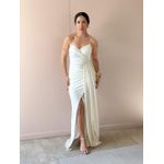 Vestido Longo Maya Alças Finas CREME
