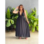 Vestido Midi Samara Detalhe no Busto PRETO