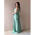 Vestido Longo Sasha Decote em V VERDE OLIVA