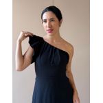 Vestido Midi Andrea Nula Manga PRETO