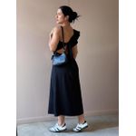 Vestido Midi Andrea Nula Manga PRETO