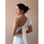 Vestido Midi Andrea Nula Manga OFF WHITE
