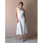 Vestido Midi Andrea Nula Manga OFF WHITE