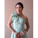Vestido Midi Andrea Nula Manga VERDE MENTA