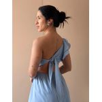 Vestido Midi Andrea Nula Manga AZUL CLARO