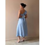 Vestido Midi Andrea Nula Manga AZUL CLARO