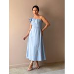 Vestido Midi Andrea Nula Manga AZUL CLARO
