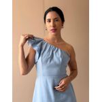 Vestido Midi Andrea Nula Manga AZUL CLARO