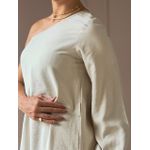 Vestido Elis Nula Manga BEGE