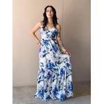 Vestido Longo Agnes ESTAMPADO FLORAL AZUL
