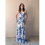 Vestido Longo Agnes ESTAMPADO FLORAL AZUL