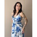 Vestido Longo Agnes ESTAMPADO FLORAL AZUL