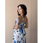 Vestido Longo Agnes ESTAMPADO FLORAL AZUL