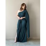 Vestido Longo Lorena Nula Manga VERDE ESCURO