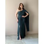 Vestido Longo Lorena Nula Manga VERDE ESCURO