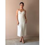 Vestido Midi Aurora BEGE CLARO