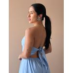 Vestido Midi Josi Sem Alças AZUL CLARO