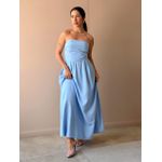 Vestido Midi Josi Sem Alças AZUL CLARO