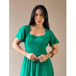 Vestido Midi Ruth Manga Curta VERDE BANDEIRA