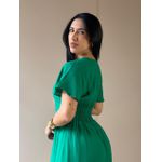 Vestido Midi Ruth Manga Curta VERDE BANDEIRA