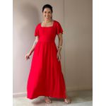 Vestido Midi Ruth Manga Curta VERMELHO