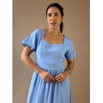 Vestido Midi Ruth Manga Curta AZUL CLARO