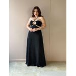 Vestido Longo Monalisa em Paete PRETO