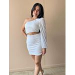 Vestido Jurerê Nula Manga em Paete BRANCO
