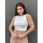 Regata Bordada Corações OFF WHITE