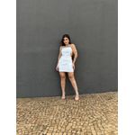 Conjunto Drica Blusa e Shorts Saia em Alfaiataria OFF WHITE