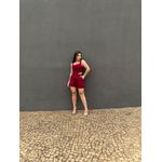 Conjunto Alfaiataria Juliana Shorts e Cropped VINHO