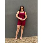 Conjunto Alfaiataria Juliana Shorts e Cropped VINHO