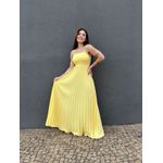 Vestido Longo Plissado Liz AMARELO