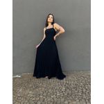 Vestido Longo Plissado Liz PRETO