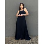 Vestido Longo Plissado Liz PRETO