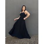Vestido Longo Plissado Liz PRETO