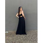 Vestido Longo Plissado Liz PRETO