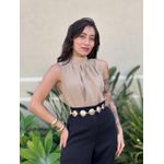 Blusa Geise Cavada BEGE ESCURO