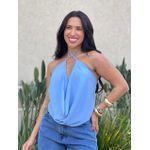 Blusa Multiformas de Amarração AZUL BEBE