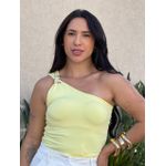 Body Nula Manga Ferragem AMARELO MANTEIGA