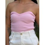 Corselet em Tricot Decote Coração ROSA BEBE