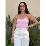 Corselet em Tricot Decote Coração ROSA BEBE