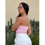 Corselet em Tricot Decote Coração ROSA BEBE
