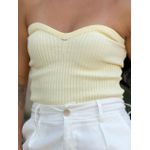 Corselet em Tricot Decote Coração AMARELO MANTEIGA