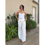 Corselet em Tricot Decote Coração OFF WHITE