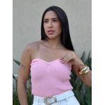 Corselet em Tricot Decote Coração ROSA CLARO