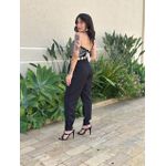 Lenço Multiformas de Amarração ESTAMPADO PRETO E CREME