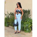 Lenço ESTAMPADO FLORAL VERMELHO AZUL CLARO E AZUL ESCURO