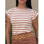 Blusa Muscle Tee LISTRADA TERRACOTA